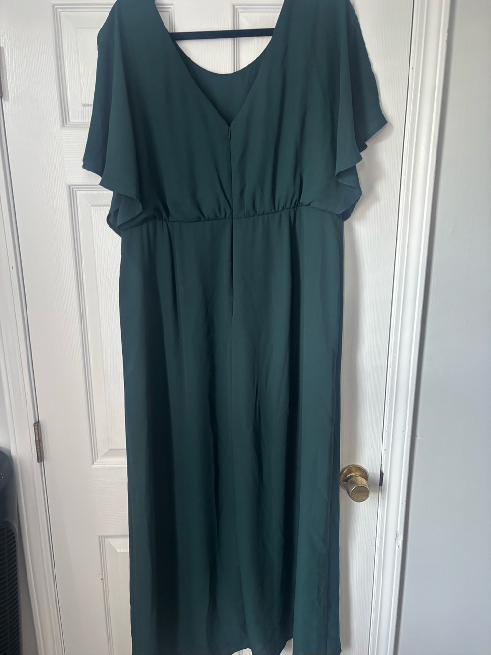 Forever 21 Dark Green High low romper with Ruffle Sleeves - Picture 4 of 4